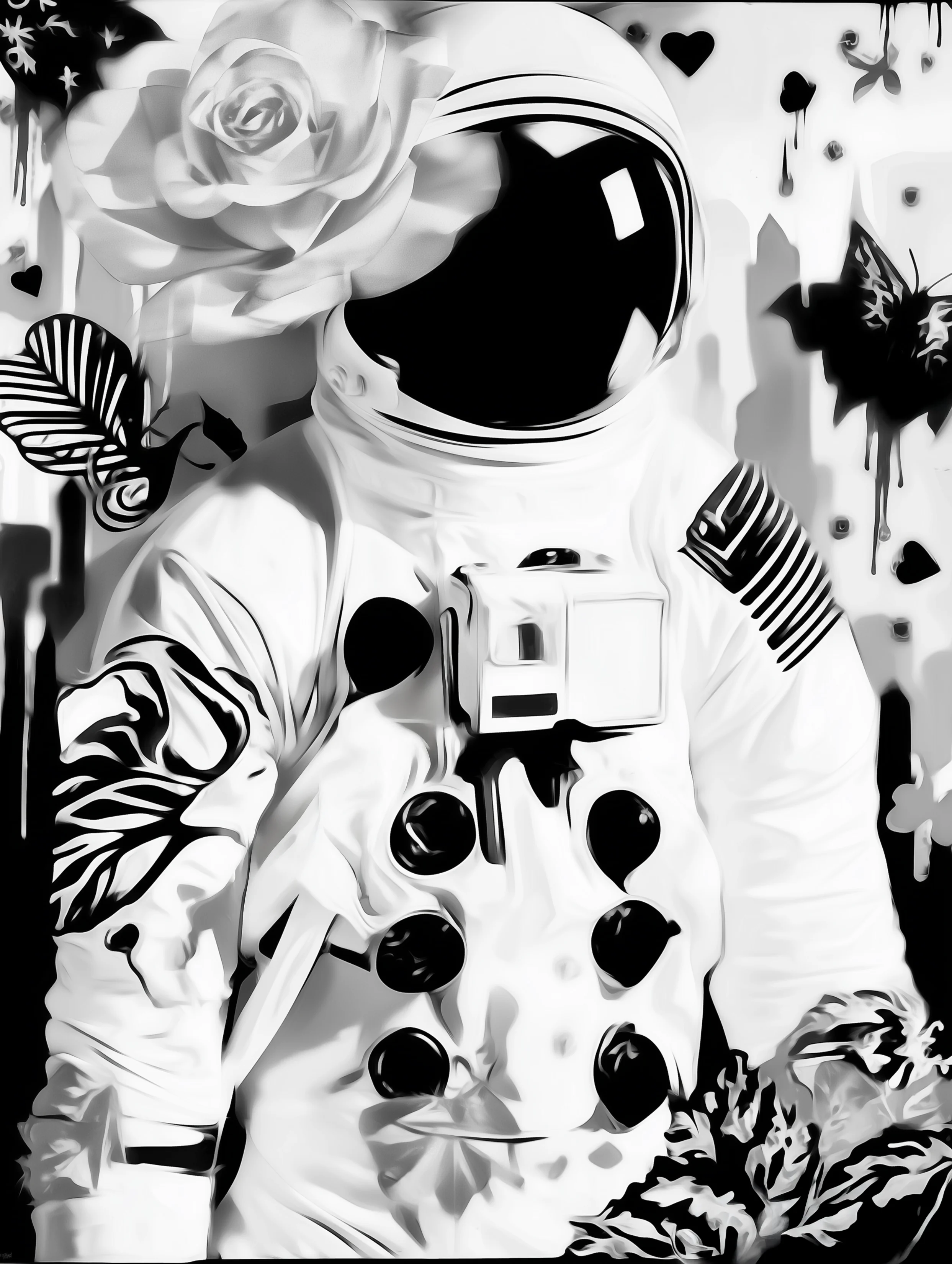 Free printable astronaut coloring pages for adults featuring hidden astronaut